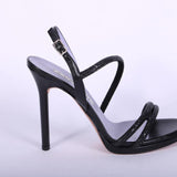 Sandalo plateau strass nero tacco 10 Albano<BR/> 