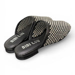 Sabot strass nero argento Bibi Lou 