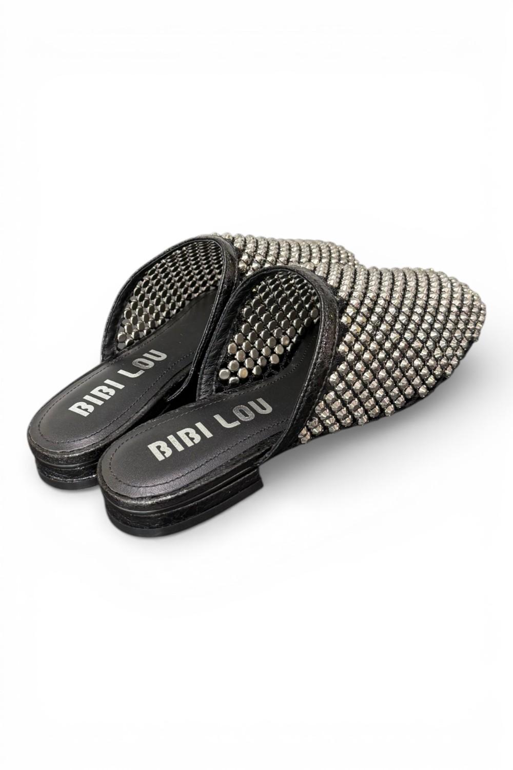 Sabot strass nero argento Bibi Lou 