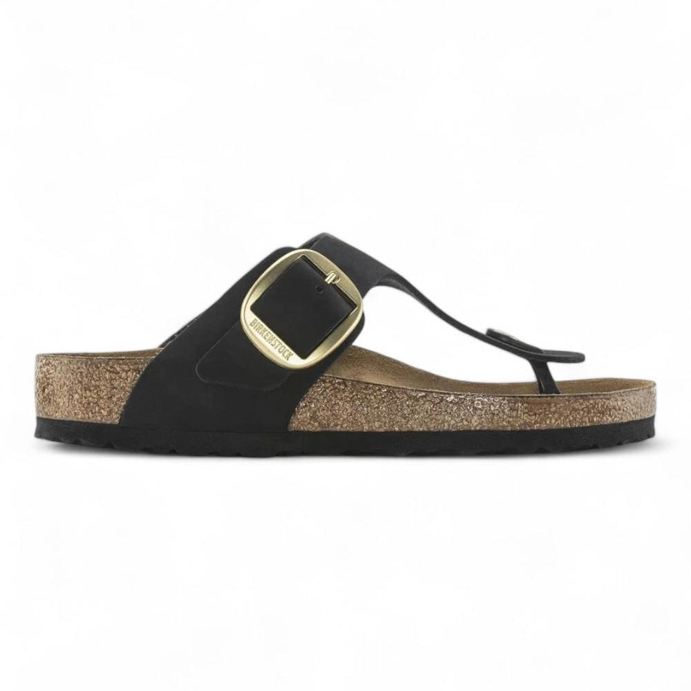 Ciabatta Gizeh Big Buckle nabuk black Birkenstock 1023966 