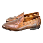 Mocassino cuoio tuffato Pawelks<BR/> 