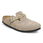 Sabot Boston Birkenstock Suede Braided Taupe 1026694 