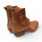 Stivaletto texano corto suede marrone Ranye<BR/> 