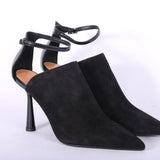 Sabot top cintino nero tacco 90 Chantal 