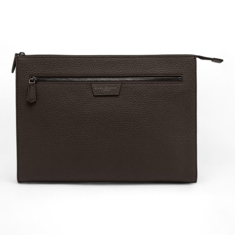 Pochette maxy uomo donna pelle testa di moro Gianni Chiarini 