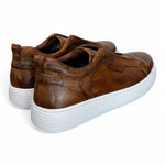 Sneaker uomo slip on pelle marrone  Pawelks 