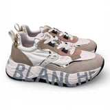 Sneaker donna Voile Blanche Club 105 bianca beige rosa 1N61 