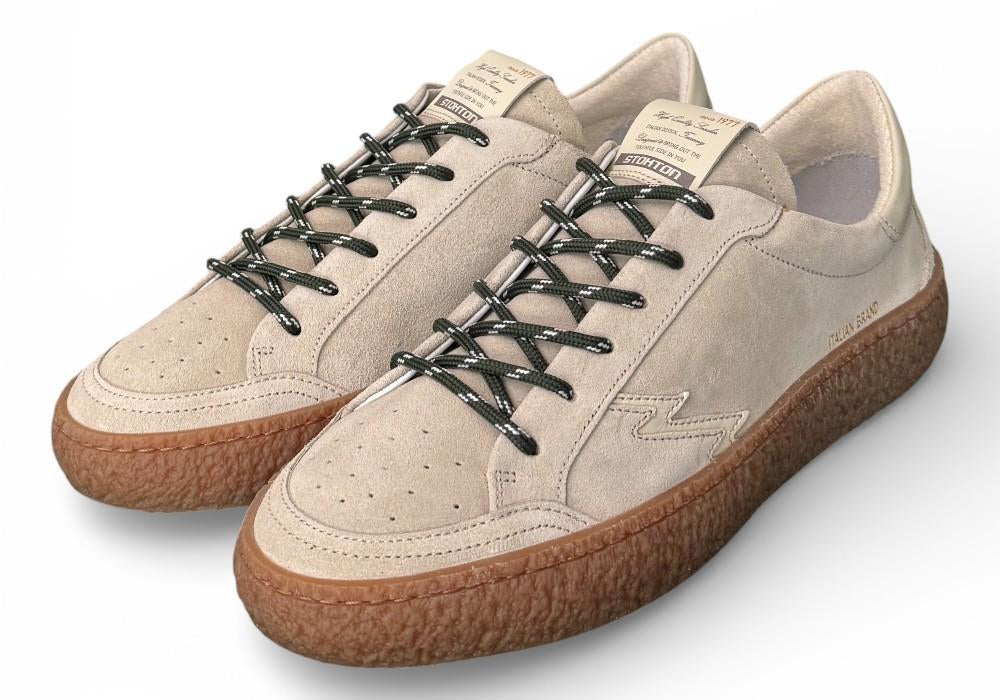 Sneaker uomo Voltio suede sabbia Stokton<BR/> 