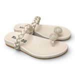 Ciabatta infradito anello strass perla Bibi Lou 