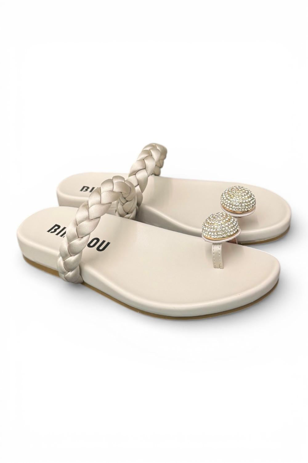 Ciabatta infradito anello strass perla Bibi Lou 