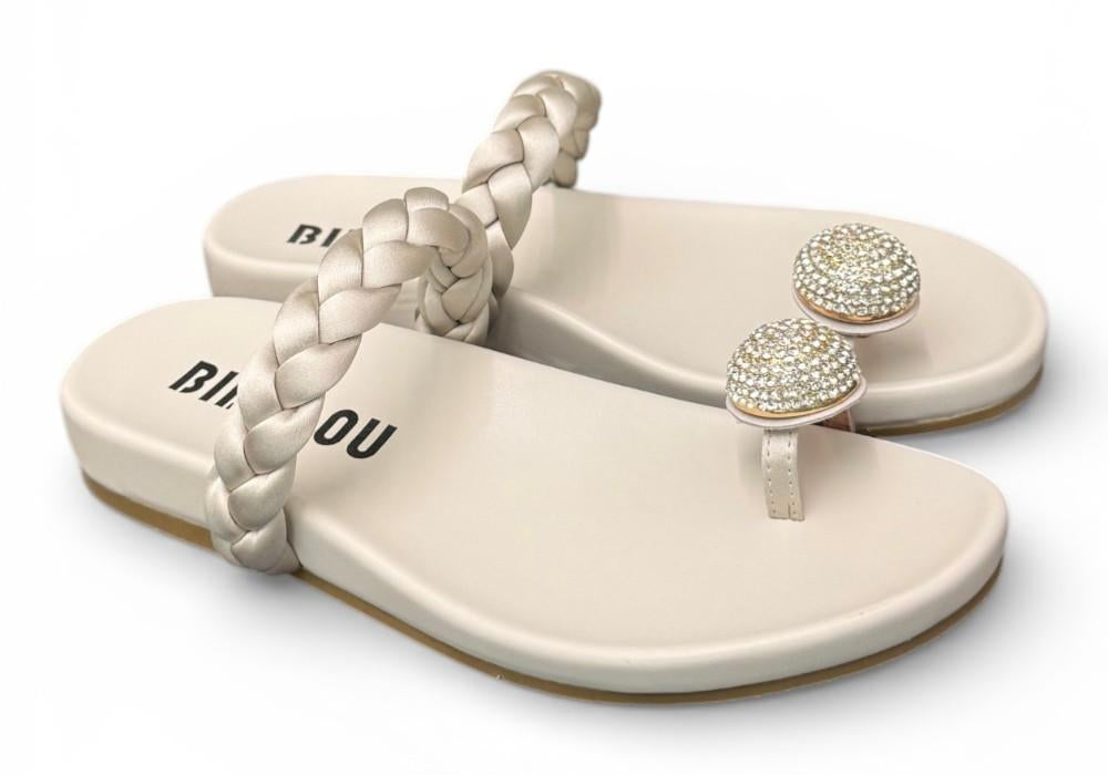 Ciabatta infradito anello strass perla Bibi Lou 