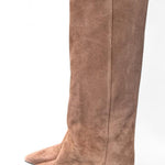 Stivale arricciato a tubo suede beige Anima <BR/> 