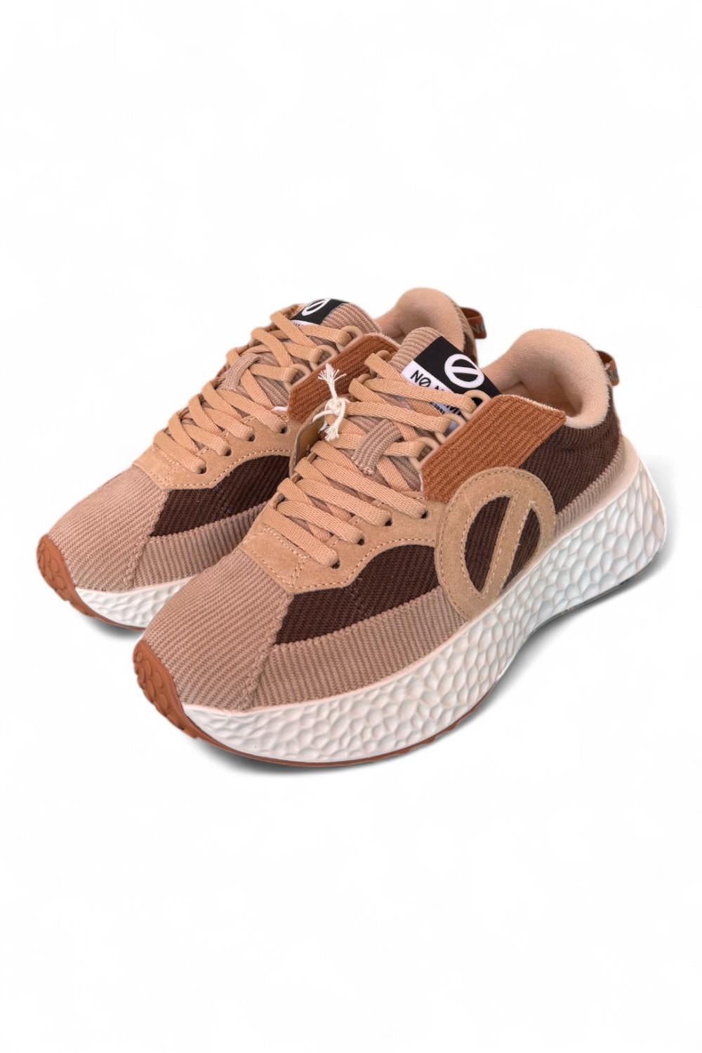 Sneaker donna Carter No Name velluto multicolor marrone 