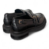 Mocassino donna pelle nera Janet 