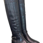 Stivale lungo pelle nera con fibbia Elisa Lanci<BR/> 