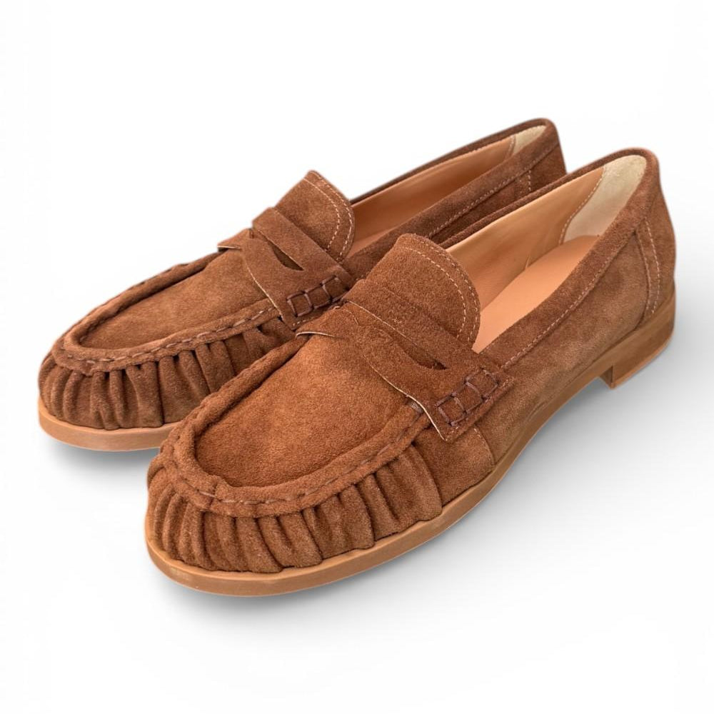 Mocassino donna suede cioccolato Studiouno 