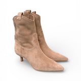 Stivaletto texano elegante suede beige 