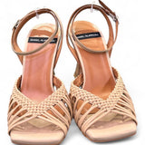 Sandalo con mignon intrecciati beige Alarcon<BR/> 