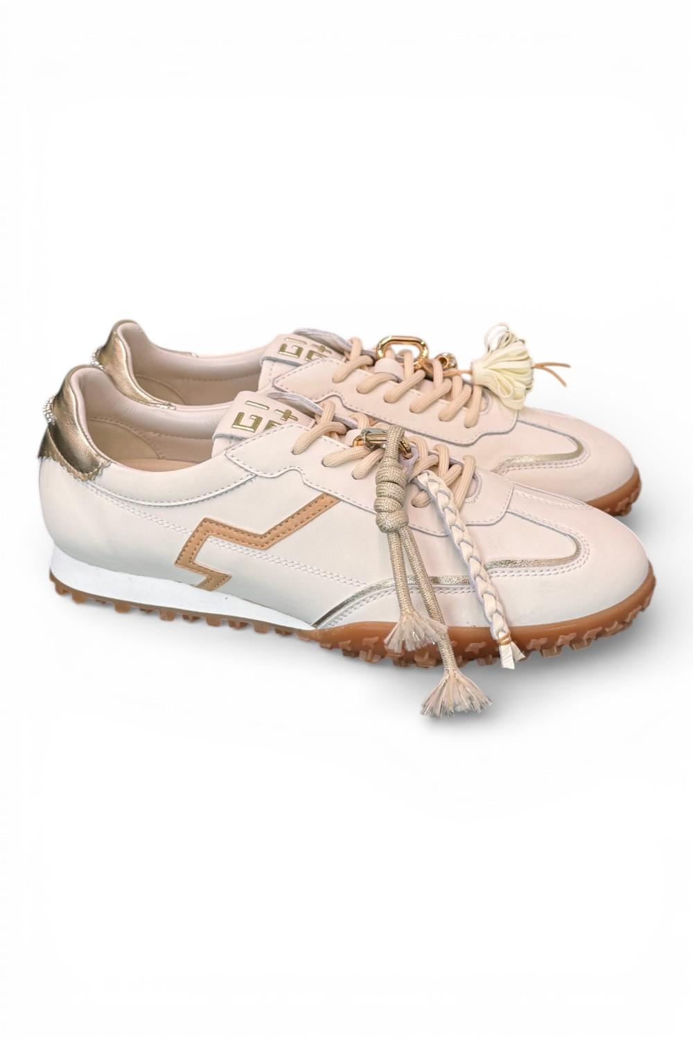 Sneaker Gioplus Cielo low pelle latte 