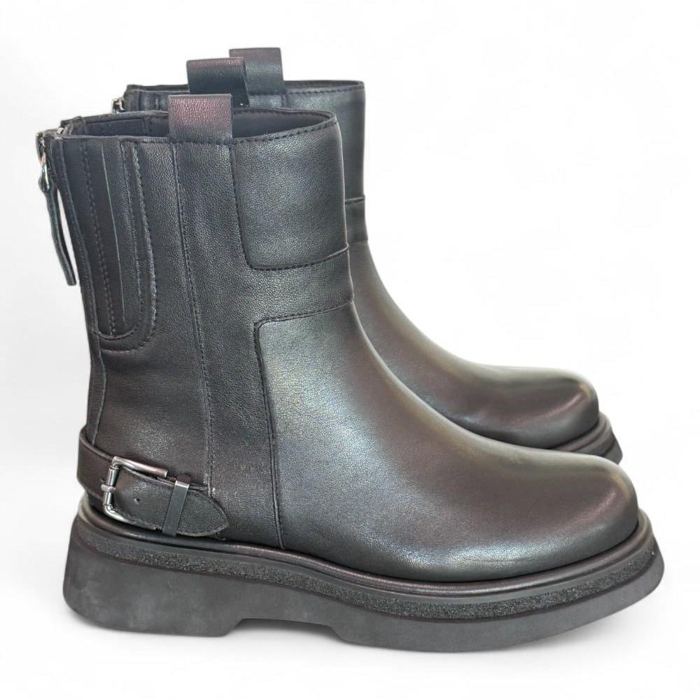 Stivaletto platform fibbia nero Bruno Premi 
