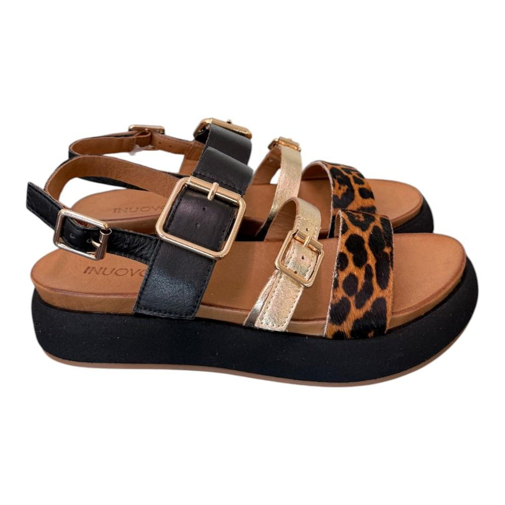 Sandalo fasce multicolor leo z 40 Inuovo<BR/> 