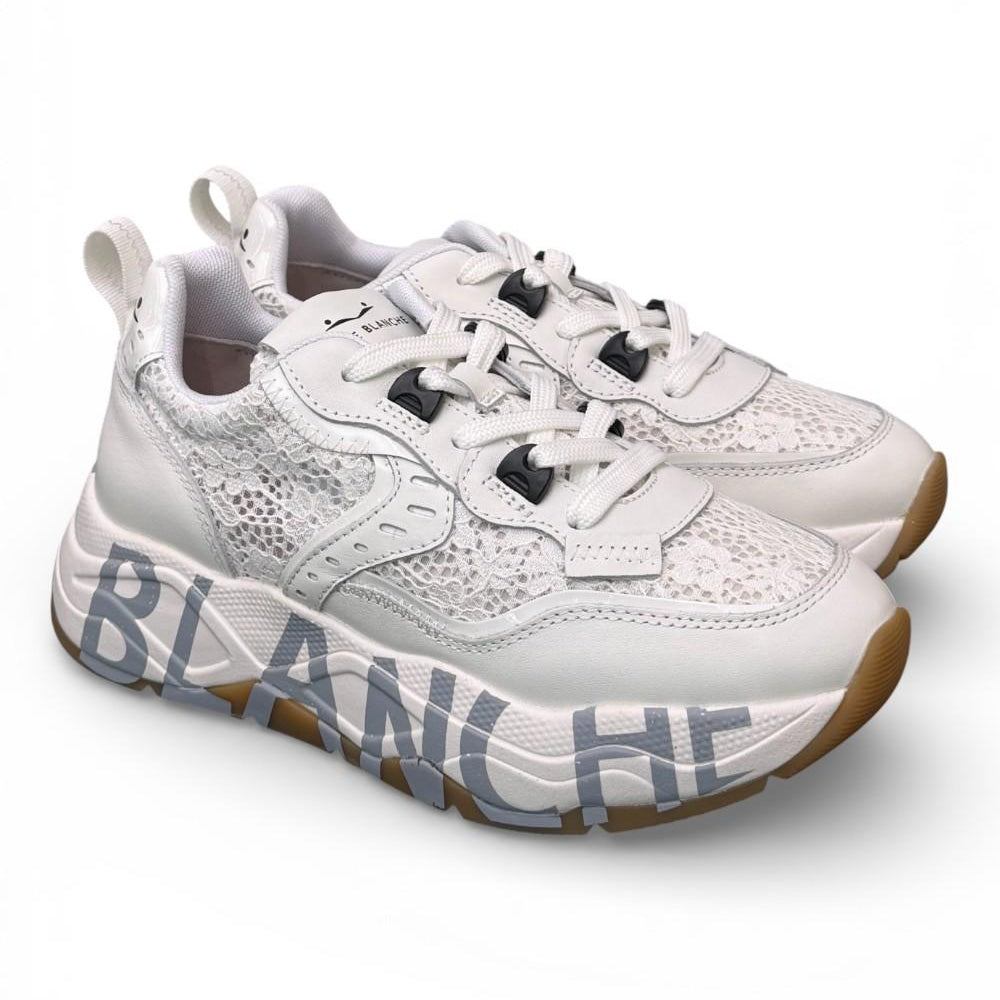 Sneaker donna Voile Blanche Club 105 bianca pizzo ON07 