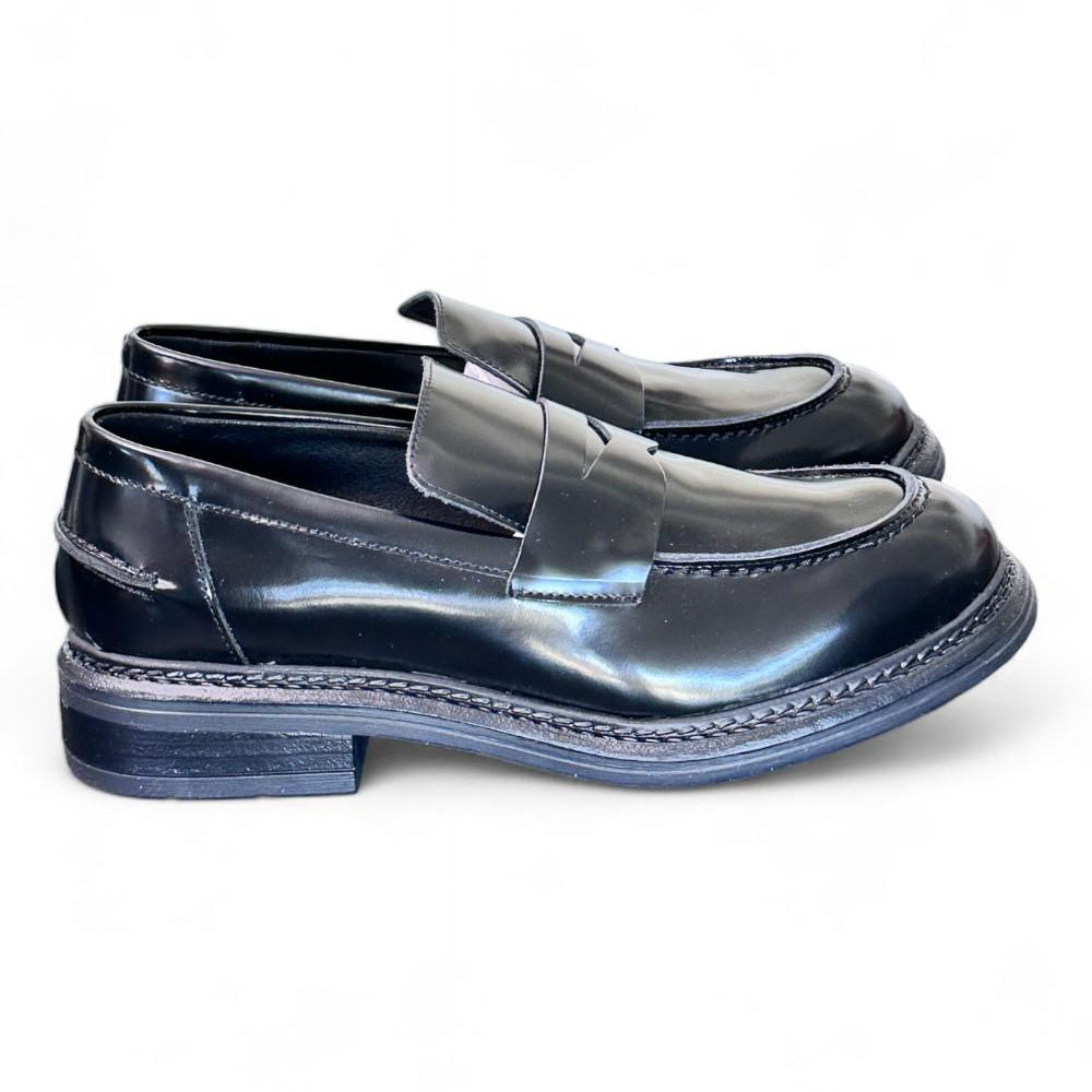 Mocassino donna Uma Parker man style nero<BR/> 