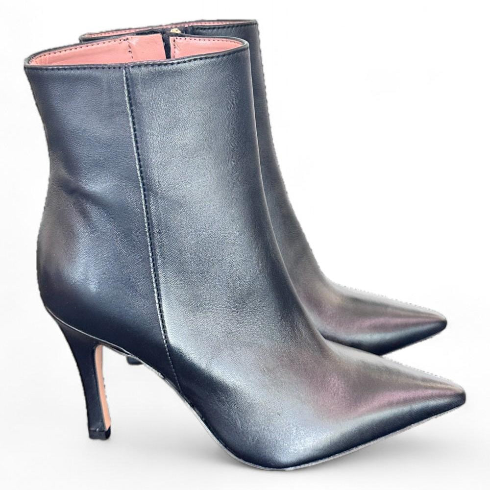 Tronchetto zip sfilato pelle nera Les Autres<BR/> 