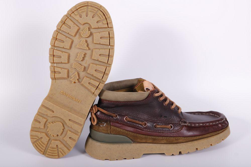 Polacco barca artigianale marrone Satorisan Earth Boot Premium 