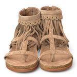Sandalo beige con frange Emanuel Vee 