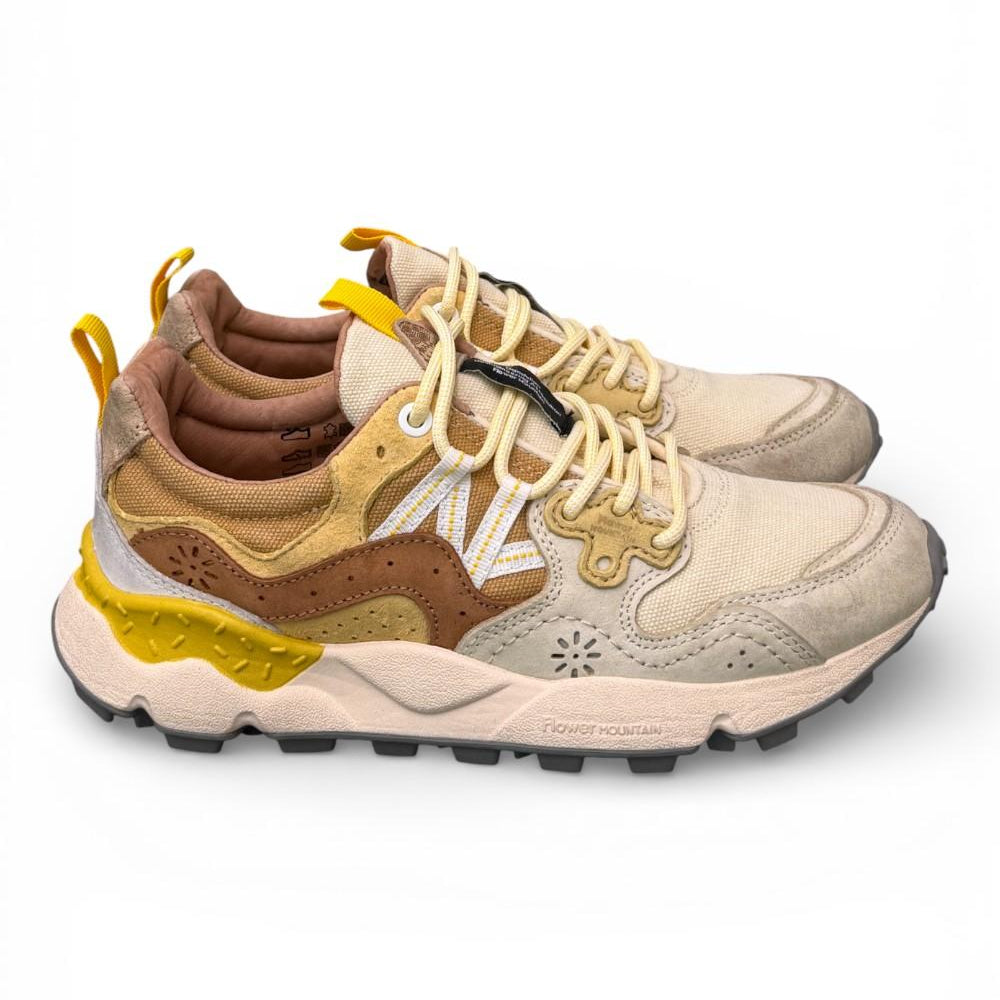 Sneaker donna Yamano 3 1E44 beige brown yellow  Flower Mountain 