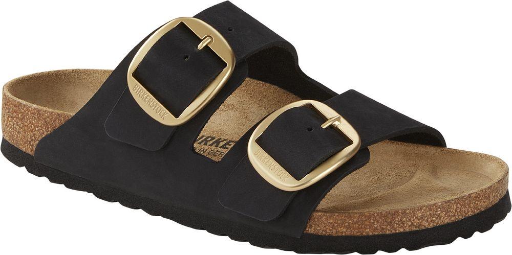 Ciabatta Arizona Big Buckle nabuk Black Birkenstock 1023290 