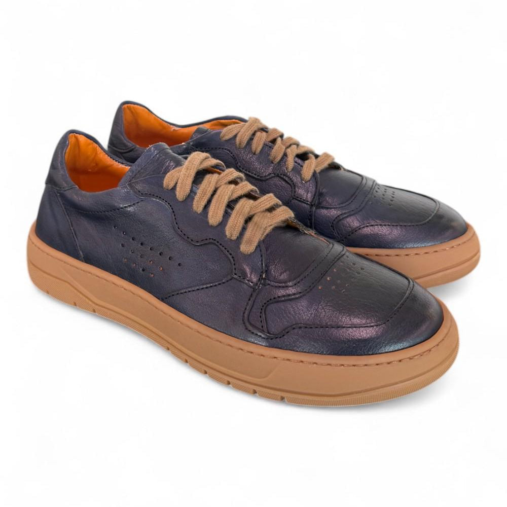 Sneaker pelle blu F.lli Rennella 