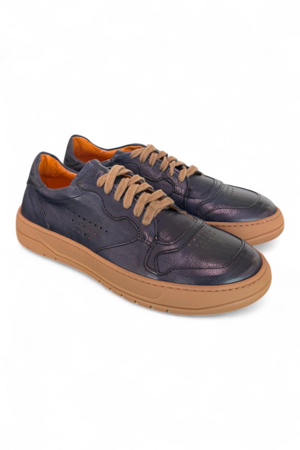 Sneaker pelle blu F.lli Rennella 