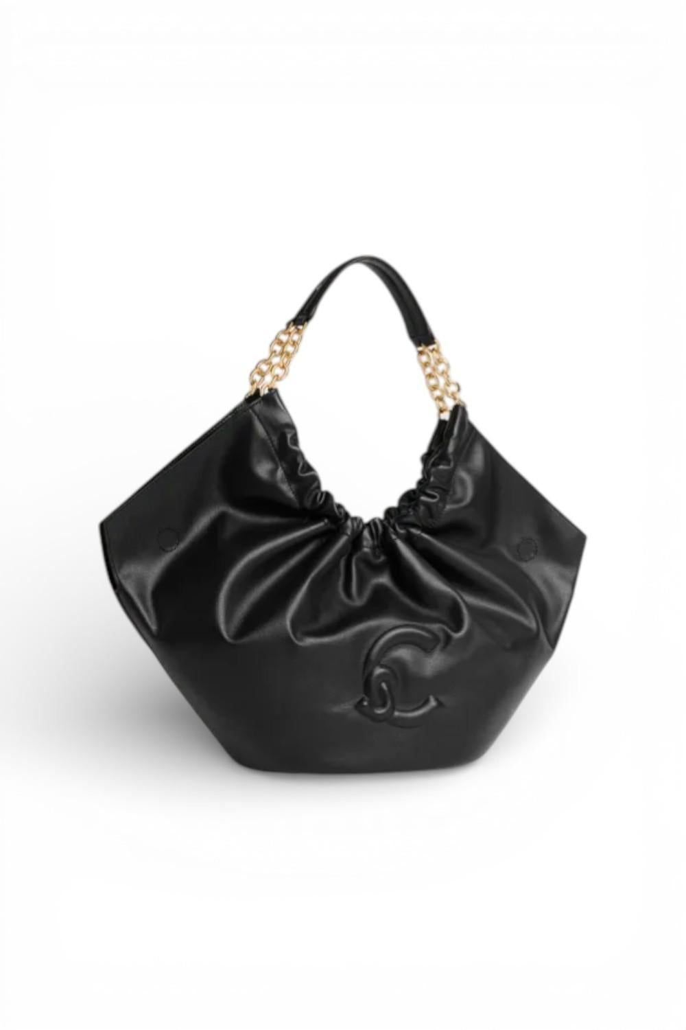 Borsa Smash medium chain pelle nera Coccinelle 