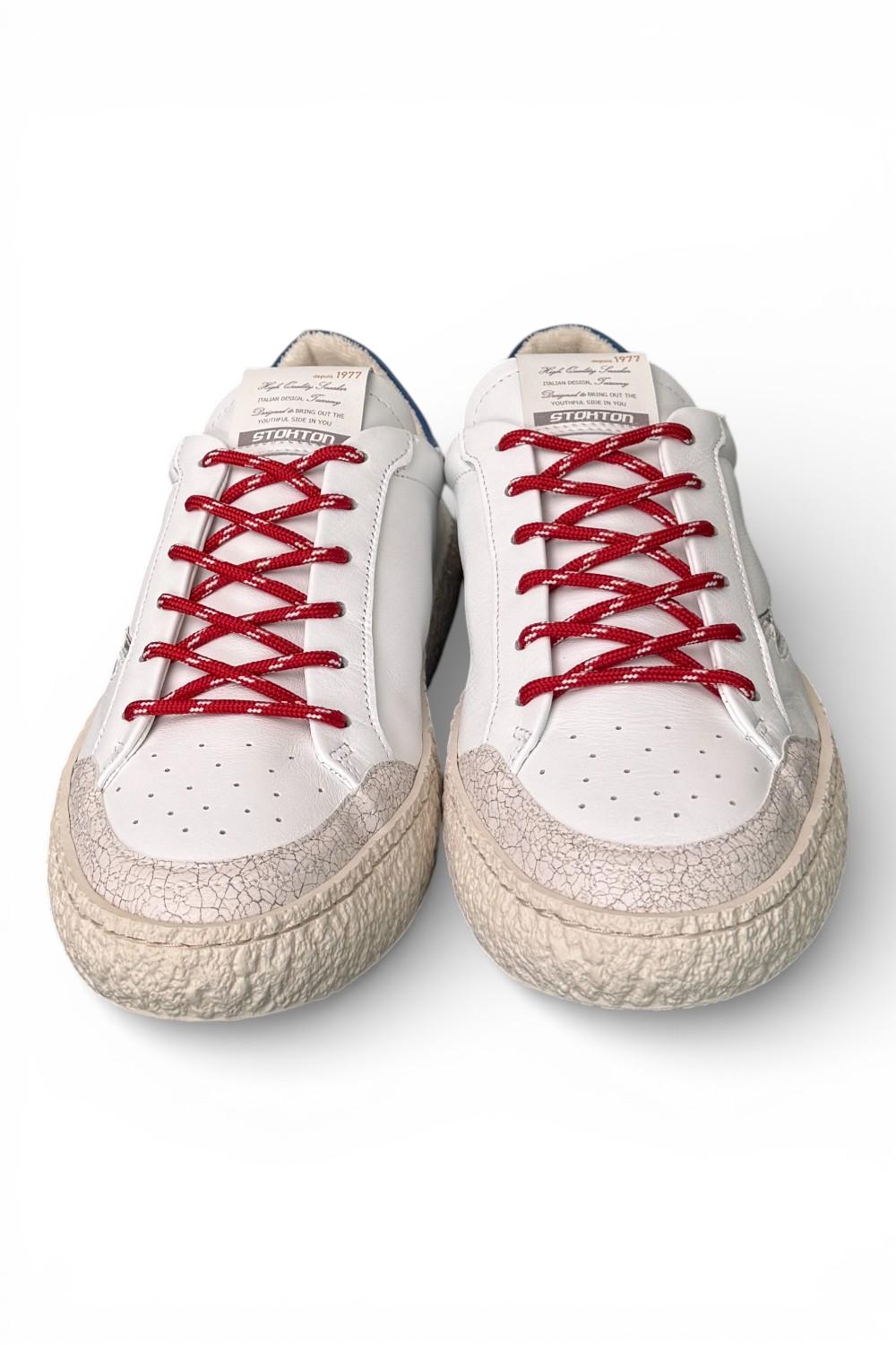 Sneaker uomo Voltio pelle bianca Stokton<BR/> 