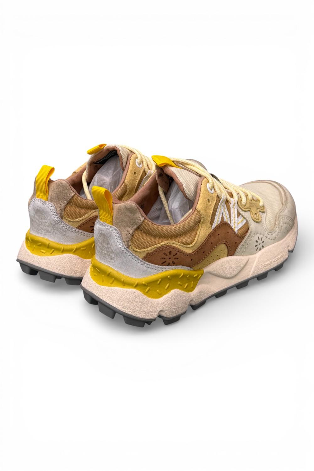 Sneaker donna Yamano 3 1E44 beige brown yellow  Flower Mountain 