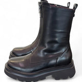 Stivaletto zip pelle nera  Lorenzo Mari 