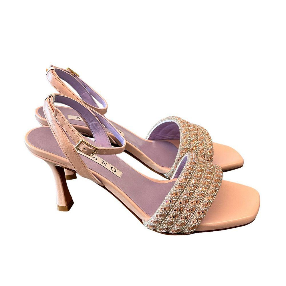 Sandalo fascia strass cipria Albano 
