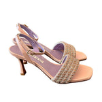 Sandalo fascia strass cipria Albano 
