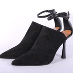 Sabot top cintino nero tacco 90 Chantal 