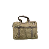 Borsa cartella 2 tasche Tela e pelle Olive Harbour 