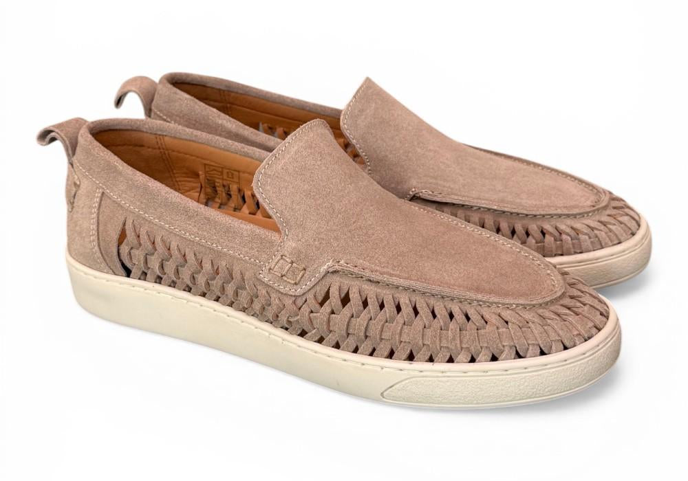 Mocassino cassetta suede intreccio beige Pawelks<BR/> <BR/> 