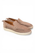 Mocassino cassetta suede intreccio beige Pawelks