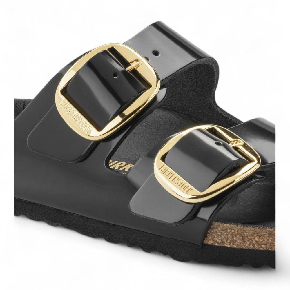 Ciabatta Arizona Big Buckle Shine Black Birkenstock 1021476 