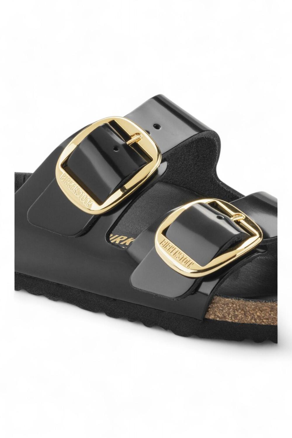 Ciabatta Arizona Big Buckle Shine Black Birkenstock 1021476 