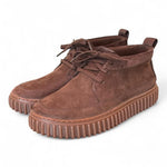 Polacco uomo Torhill Lace Hi Dark brown nabuk Clarks<BR/> 