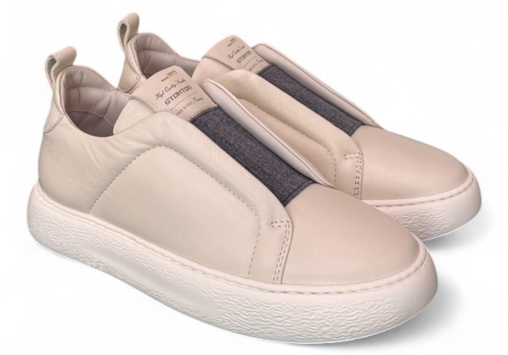 Sneaker slip on nappa panna Stokton 