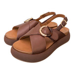 Sandalo incrocio cioccolato Z40 Inuovo<BR/> 