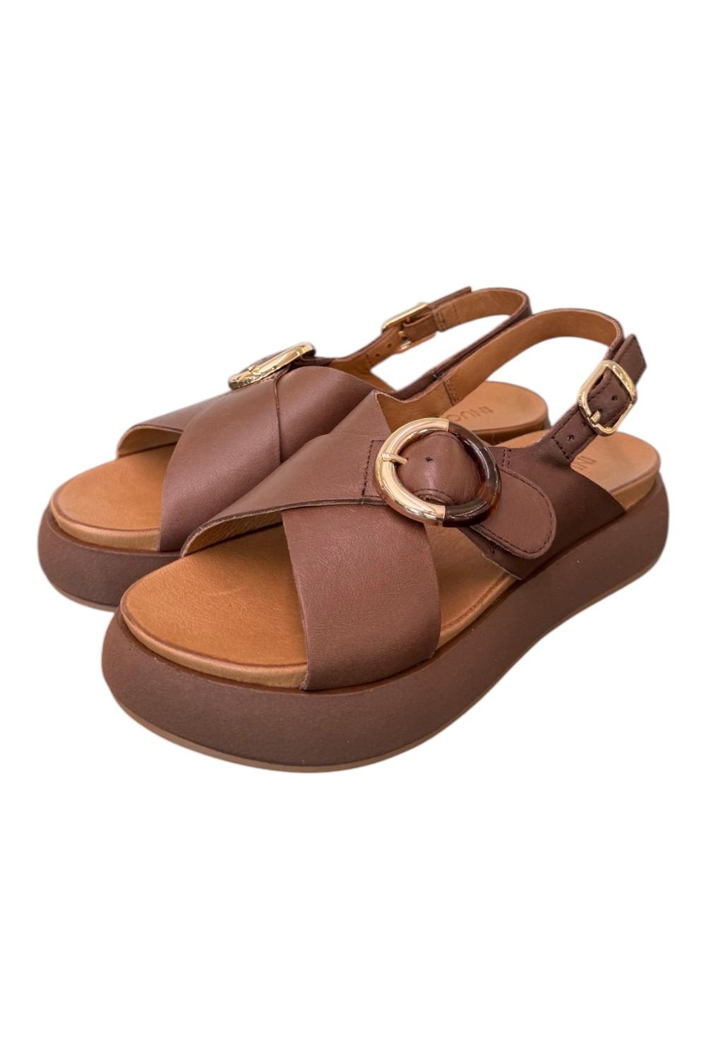 Sandalo incrocio cioccolato Z40 Inuovo<BR/> 